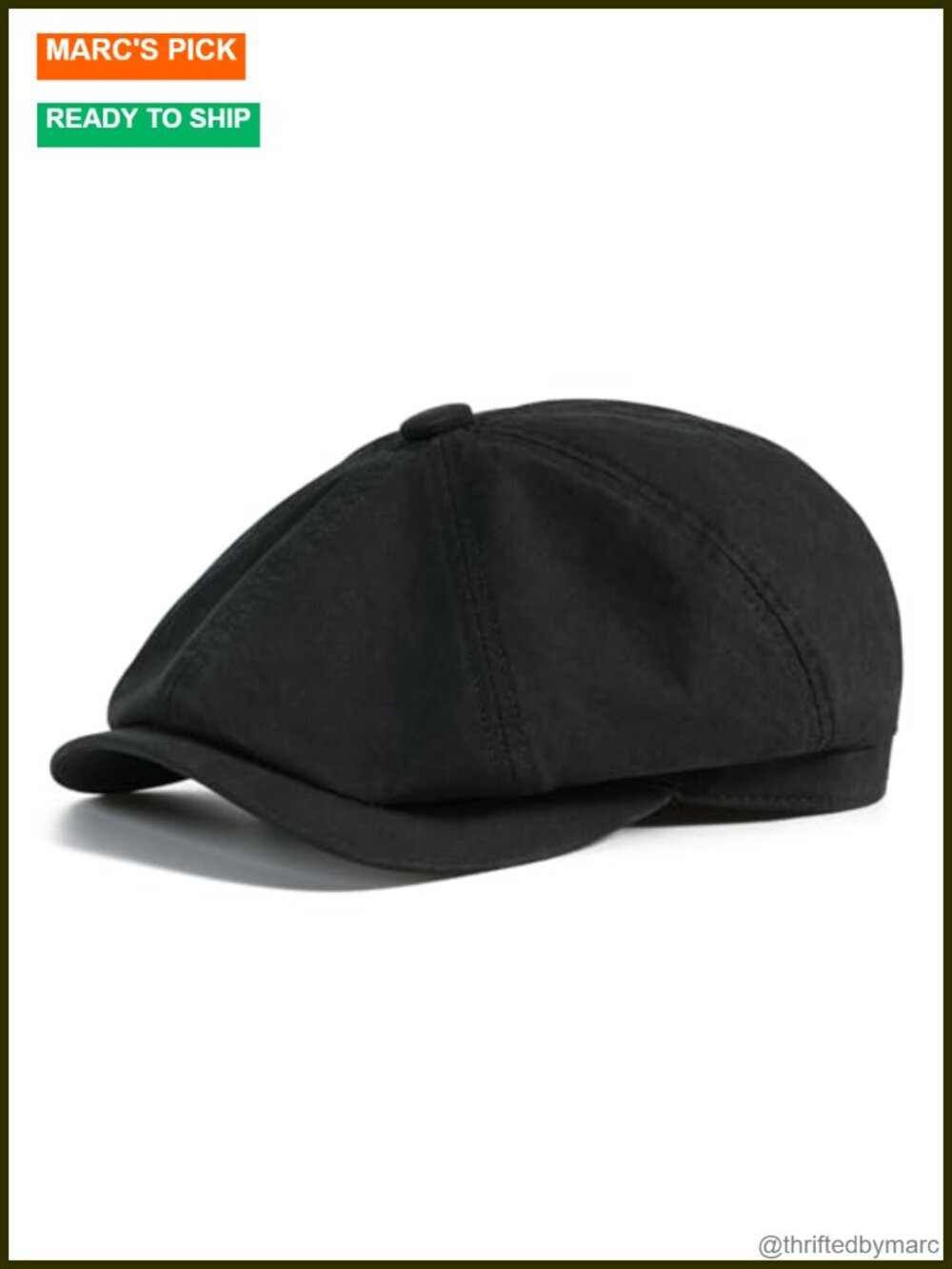 100% Cotton Newsboy Gatsby Hat with Adjustable Velcro Closure